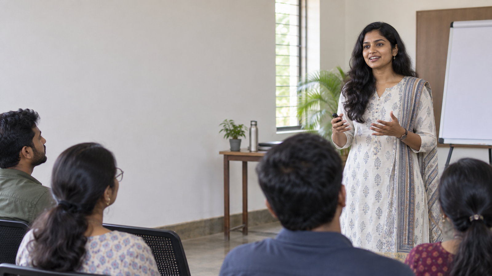 Illustrative leadership training scene